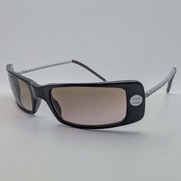 Chanel Chanel Rectangle Sunglasses 5036 – Brown & Ivory – Like New - Picture 1 of 7